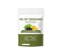 Aceite de orégano con aceite de semilla negra (6000 mg) - Apoyo inmunológico y digestivo - Sin OGM - 180 unidades,1Pcs