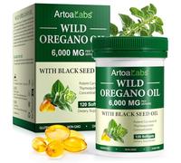 Aceite de Oregano con Semilla Negra, 2 en 1 Oil of Oregano 6000mg with 200mg Black Seed Oil con 165 mg de carvacrol