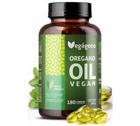 Aceite de Orégano Puro 180 Cápsulas con Omega 9. 200 mg por Cápsula - 170 mg de Carvacrol. Beneficios para el Sistema Inmunológico, Prensado en Frío, GMO FREE. Sin Gluten. Apto para Veganos