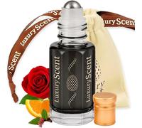 Aceite de perfume roll-on Patchouli Black Oud de 12 ml - Attar árabe de larga duración sin alcohol para hombres y mujeres - Fragancia unisex premium con ricas notas amaderadas, almizcladas y terrosas
