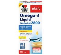 Aceite de pescado de mar líquido Omega-3 de doble corazón, 3 unidades (100 ml)