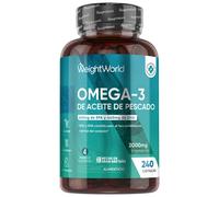 Aceite de Pescado Omega 3 - 2000 mg 240 cápsulas - Fuente de Ácidos Grasos EPA y DHA con Certificado IFOS