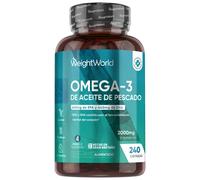 Aceite de Pescado Omega 3 - 2000 mg 240 cápsulas - Fuente de Ácidos Grasos EPA y DHA para la Salud del Corazón, Cerebro y la Visión