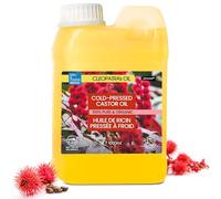 Aceite de Ricino 100% Puro y Natural, Cultivo Orgánico, Crecimiento Cabello, Pestañas, Cejas, Reductor Ojeras, Hidratante Piel, Uñas, Barba, 1000 ml