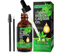 Aceite De Ricino Negro 60Ml, 100% Puro Aceite De Ricino Orgánico, Prensado En Frío Sin Refinar, Aromaterapia, Aceite Para El Crecimiento Del Cabello, Aceite Hidratante Para El Cuidado De La Piel