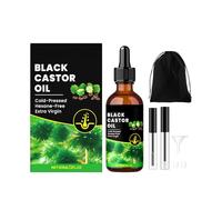 Aceite de Ricino Negro de Jamaica 60 ml - Sérum orgánico para el crecimiento del cabello con aceite de ricino, sérum para el crecimiento de pestañas y cejas, multiusos