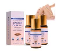 Aceite de ricino orgánico con bola de rodillo de cuarzo rosa, puro prensado en frío, aceite natural para pestañas de ojos, cuidado de la piel de las cejas, rodillo para rostro, cutículas, barba de