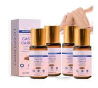 Aceite de ricino orgánico con bola de rodillo de cuarzo rosa, puro prensado en frío, aceite natural para pestañas de ojos, cuidado de la piel de las cejas, rodillo para rostro, cutículas, barba de