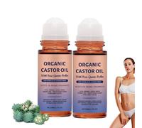 Aceite de Ricino Orgánico Roll-On: 100% puro, prensado en frío y sin refinar, para la nutrición diaria del cabello y el cuerpo.