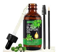 Aceite de ricino para el cabello, aceite de ricino 60 ml, aceite de ricino negro jamaicano, 100% puro, natural y prensado en frío, aceite de ricino orgánico para cuerpo, cabello, uñas, pestañas, cejas