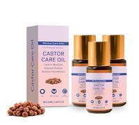 Aceite de ricino prensado en frío Bio Roll On con cuarzo rosa, 50 ml, aceite de ricino orgánico prensado en frío para la piel, cara, cuerpo, cabello, cuida suavemente todos los tipos de piel (3
