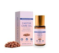Aceite de ricino prensado en frío Bio Roll On con cuarzo rosa, 50 ml, aceite de ricino orgánico prensado en frío para la piel, cara, cuerpo, cabello, cuida suavemente todos los tipos de piel (1 unidad
