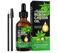 Aceite de Ricino Puro para el Cabello, Prensado en Frío, Natural, Sin Hexano, Vegano y Cruelty-Free, Para Crecimiento del Cabello, Barba, Uñas, Pestañas y Cejas, Hidratante Facial y Corporal 60ml
