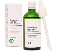 Aceite de romero orgánico diluido para acelerar el crecimiento del cabello, aceite natural de crecimiento del cabello, con aceite de menta de romero, aceite de ricino y aceite de jojoba, 100% vegano
