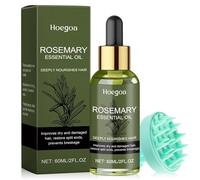 Aceite de Romero para Cabello con Masajeador del Cuero Cabelludo Natural Rosemary Oil Hair Growth Aceites de Romero Natural 100% Puro Estimular el Crecimiento del Cabello y Nutrir el Cabello