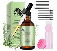 Aceite de Romero Para el Cabello con Masaje de Cuero Cabelludo, 60 ml, Natural Rosemary Oil, Aceite Crecimiento Cabello Para Mujeres y Hombres, Nutre el Cuero Cabelludo