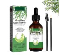 Aceite de romero para el crecimiento del cabello, 60 ml, aceite esencial de romero para el cabello, 100% puro aceite esencial de romero para cabello, pestañas y cejas, estimula el crecimiento del