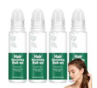 Aceite de romero para el crecimiento del cabello Roll On, suero nutritivo para el cuero cabelludo para una plenitud del cabello más grueso, aplicador diario para el cuidado del cabello para. (4PCS)