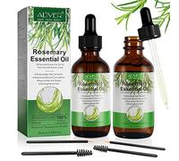 Aceite de romero para el crecimiento del cabello,Rosemary Oil Hair Growth,100% Puro Orgánico para el cuidado de la piel, cejas, pestañas,Nutre el cuero cabelludo,Daily Use,Paquete de 2(60ml)