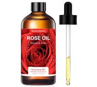 Aceite de rosa 100 ml, aceites esenciales puros de rosa para difusor, aceite de rosas aromático para masajes, bricolaje, fabricación de jabón, velas, baño, regalos navideños para mujeres