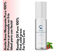 Aceite de Rosa Mosqueta Puro 100% Primera Prensada Antioxidante, Hidratante, Regenerador, Repara Cicatrices, Mejora la Pigmentacion - Roll on 15 ml