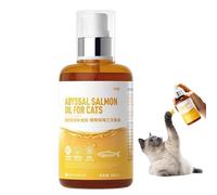 Aceite de salmón para gatos - 200 ml de aceite de pescado líquido complementario, cuidado de alta calidad para problemas de piel y bienestar diario con alta concentración -3