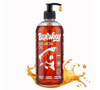 Aceite de Salmon Perros y Gatos 1L con Omega 3 para Mejora Piel y Pelo Articulaciones y Sistema Inmunitario Salmón para Pienso, Barf y Comida Húmeda Oil for Dogs BlueWoolf