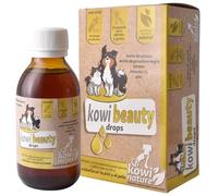 Aceite de salmón Perros y Gatos, Kowi Beauty Drops, Cuidado de la Piel y el Pelaje. con Omega 3, Aceite de Grosellero Negro, Vitamina B5, Biotina y Zinc. Ingredientes 100% Naturales. Frasco 120 ml.