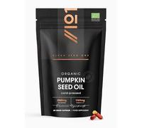 Aceite de semilla de calabaza ecológico 2160 mg - 80% ácidos linoleico y oleico - 60 cápsulas veganas - 1769 mg omega 6 y 9 - virgen y prensado en frío - de Alpha01