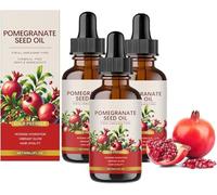 Aceite de semilla de granada - 100% aceite de semilla de granada orgánico prensado en frío, mejora la elasticidad, esencia hidratante natural pura, para la piel y el cabello (3 Pcs)