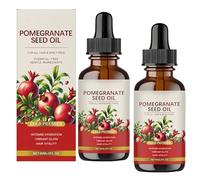 Aceite de semilla de granada - Aceite de semilla de granada 100% natural prensado en frío. Cuidado corporal. Hidrata y nutre profundamente la piel. Mejora su elasticidad (2Piezas)