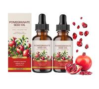Aceite de semilla de granada - Aceites de semillas de granada prensados en frío, aceite de granada profundamente hidratante, mejora la elasticidad de la piel del rostro y el cuerpo (2pcs)