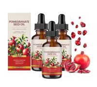 Aceite de semilla de granada - Aceites de semillas de granada prensados en frío, aceite de granada profundamente hidratante, mejora la elasticidad de la piel del rostro y el cuerpo (3pcs)