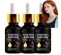 Aceite de semilla negra de café para la piel del rostro, aceite suave y ligero, suero nutritivo e hidratante para la piel del rostro y el cuerpo, aceites de masaje de celulitis, no graso y ligero, 30