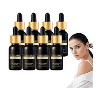 Aceite de semilla negra de café - Sérum facial de café - Sérum para la piel enriquecido con vitamina E, ayuda a mejorar la apariencia de las líneas de expresión, para todo tipo de pieles (8 botellas)