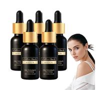 Aceite de semilla negra de café - Sérum facial de café - Sérum para la piel enriquecido con vitamina E, ayuda a mejorar la apariencia de las líneas de expresión, para todo tipo de pieles (5 botellas)