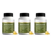 Aceite de semilla negra prensado en frío - 5% timoquinona - Apoyo digestivo e inmunológico - Sin gluten sin OGM - 60 unidades,3Pcs