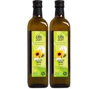 Aceite de Semillas de Girasol Ecologico y Crudo - 750ml. Aceite de Girasol sin Refinar para Freir o Cocinar. Fuente de Omega 6 Ácido Linoleico Vitamina E y Antioxidantes. (Paquete de 2)