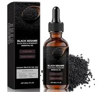 Aceite de sésamo negro orgánico para el cabello, desengrasante, reparador de la sequedad, suavizante sin aclarado, hidratante antiencrespamiento, tratamiento antiencrespamiento no graso.,1pc