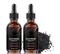 Aceite de sésamo negro orgánico para el cabello, desengrasante, reparador de la sequedad, suavizante sin aclarado, hidratante antiencrespamiento, tratamiento antiencrespamiento no graso.,2pcs