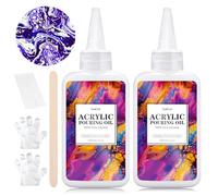 Aceite de Silicona para Arte 200ml - Activador de Células Dramáticas para Pintura Acrílica y Acuarela, 100% Puro y Compatible con Todos los Lienzos, Compatible con Artistas Acrílicos y Acuarela