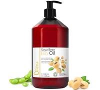 Aceite de Soja BIO Aceite Hidratante Corporal Masaje Profesional, Aceite Anticelulitico, Reafirmante Antiedad Facial Vitamina E, Desmaquillante, Bronceador - 500 ml