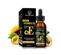 Aceite de vitamina E 35,000 IU + Mezcla orgánica de rosa mosqueta y jojoba - 2 oz. 100% aceites puros de extracto de plantas, aceite hidratante para la piel y la cara (60ml)