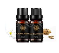 Aceite esencial 100% puro y natural de APHORSMILE EU, manzanilla/sándalo, botellas de 2/10 ml - mejor efecto de calmar los nervios purificados Organ Alivia la incomodidad física nutre la piel