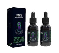 Aceite esencial de 10 ml para hombres, aceite de masaje para el sexo, alargamiento del pene extra fuerte, mejora la erección en los hombres, retraso de la eyaculación (M,2PC)