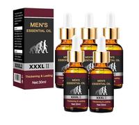Aceite esencial de 30 ml para hombres, aceite para agrandar el pene y prolongar la vida sexual, aceite para masaje genital masculino, agrandamiento del pene para hombres, más grande, más largo (5PC)