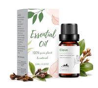 Aceite Esencial de Clavo 10ml, 100% Puro y Natural, Aceite Aromático para Aromaterapia, Difusor, Masaje, Ambientador & Bienestar