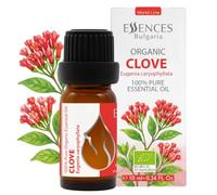 Aceite Esencial De Clavo Orgánico Essences Bulgaria 10 Ml | Eugenia Caryophyllata 100% Puro Y Natural | Sin Diluir | Grado Terapéutico | Aromaterapia | Cosméticos | Cruelty-free | Sin OMG