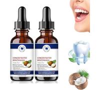 Aceite esencial de enjuague bucal de coco, enjuague bucal de aceite fresco de coco, aceite de coco orgánico puro para los dientes, potente aceite orgánico de menta de coco (2)