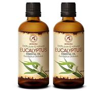 Aceite Esencial de Eucalipto 2x100 ml - Eucalyptus Globulus - Natural y Puro - Aceites Esenciales para Difusores - Fragancias para el Hogar - Velas - Sauna - Aroma a Eucalipto - Aromaterapia